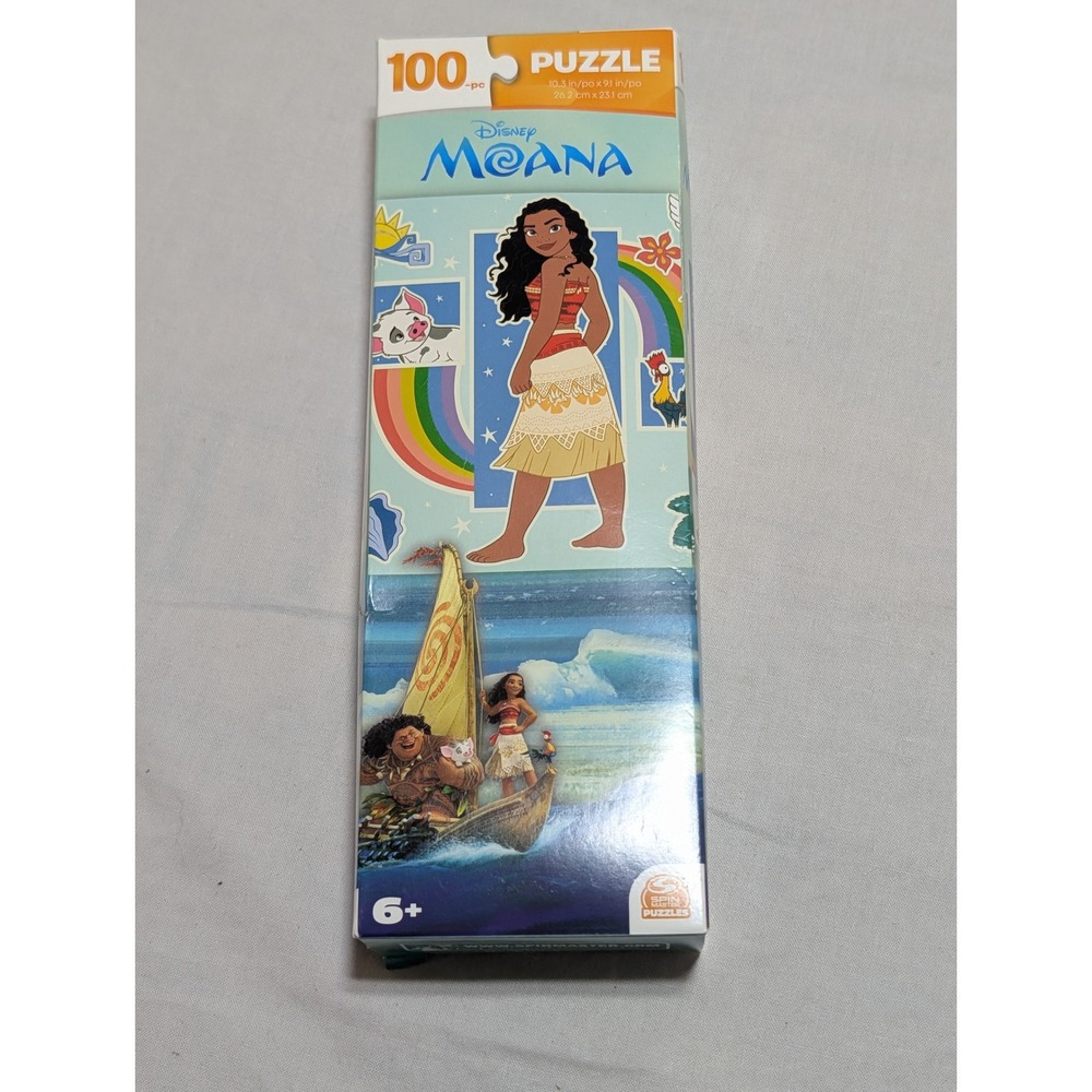 Disney Moana 100 Piece Jigsaw Puzzle Spin Master Pua Maui Hei Hei Ages 6+